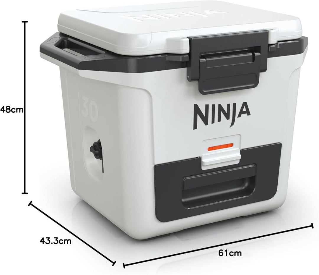 Ninja FrostVault Hard Cooler 28L, Premium isolierte Kühlbox, hält Eis bis zu 6 Tage, integrierte Tro