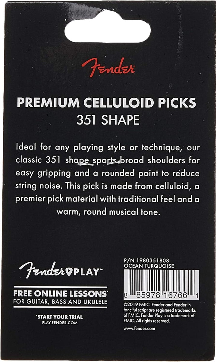 Fender Mustang Mikro-Verstärker, Schwarz, 2311300000 &amp; 351 Shape Premium Plektren (12 Stück) für E-G