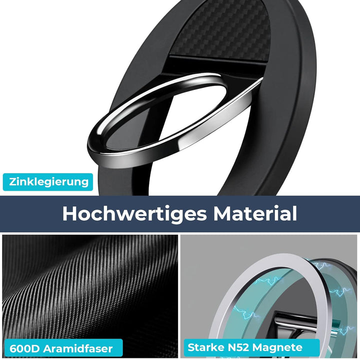 PITAKA Handy Ring Halterung Kompatibel mit Magsafe Magnetischer Griff Ring Halter mit NFC Funktion E