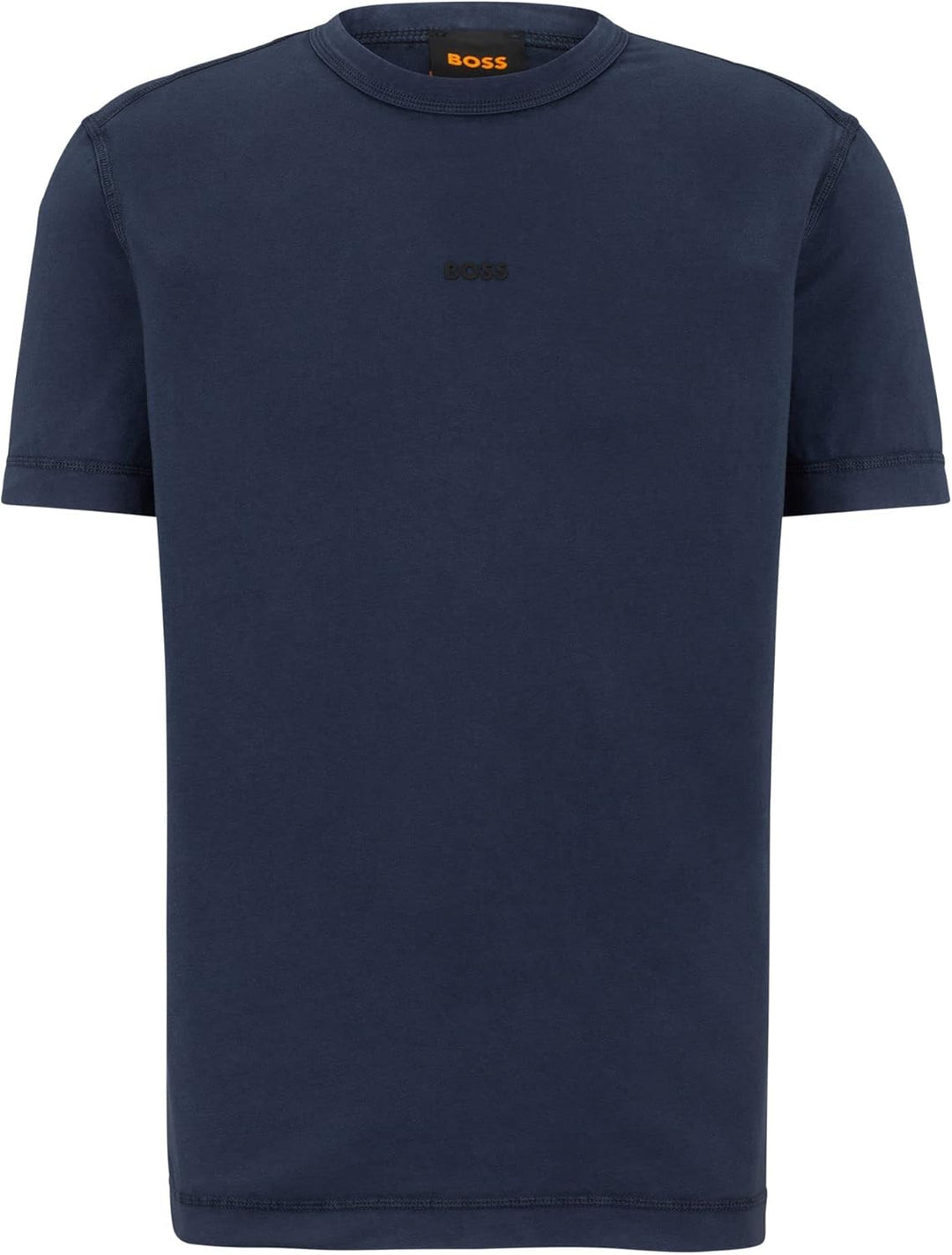 BOSS Herren Tokks Stückgefärbtes T-Shirt aus Bio-Baumwolle mit Logo-Print L Dark Blue404, L Dark Blu