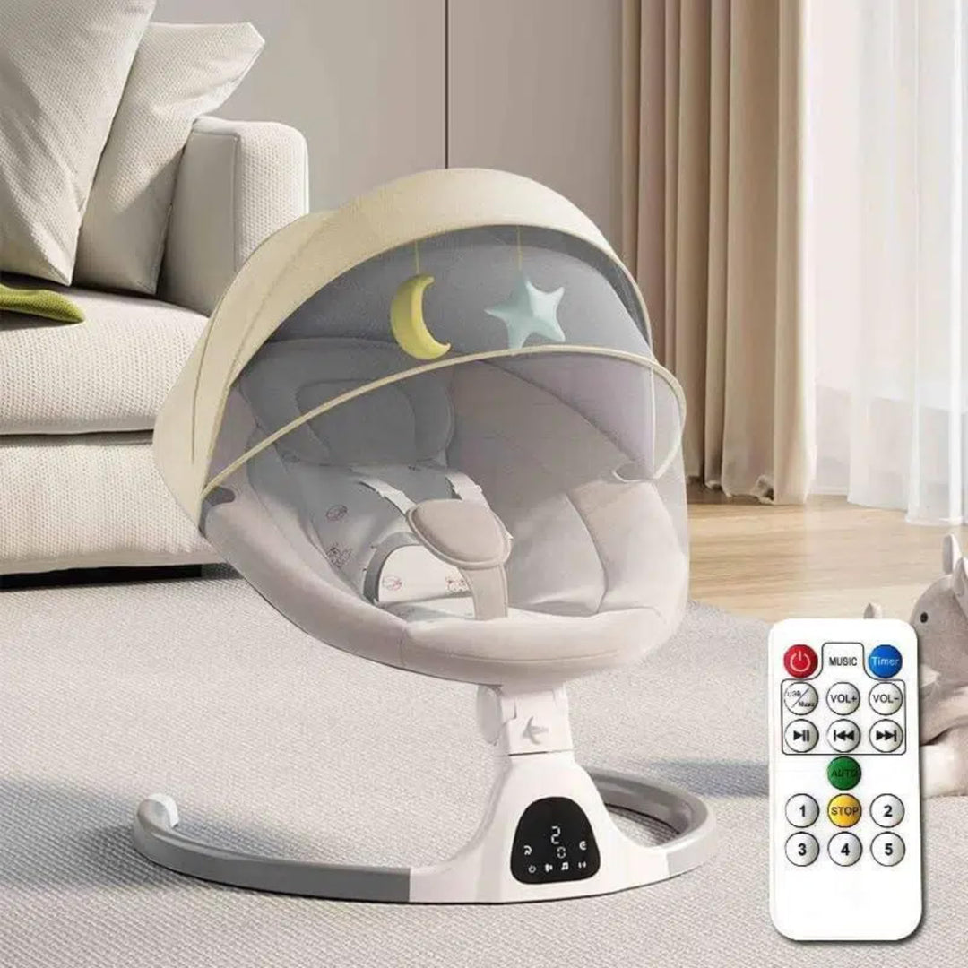 Bluetooth-Baby-Schaukel für Säuglinge, 5 Geschwindigkeit Musik-Lautsprecher mit 12 voreingestellten