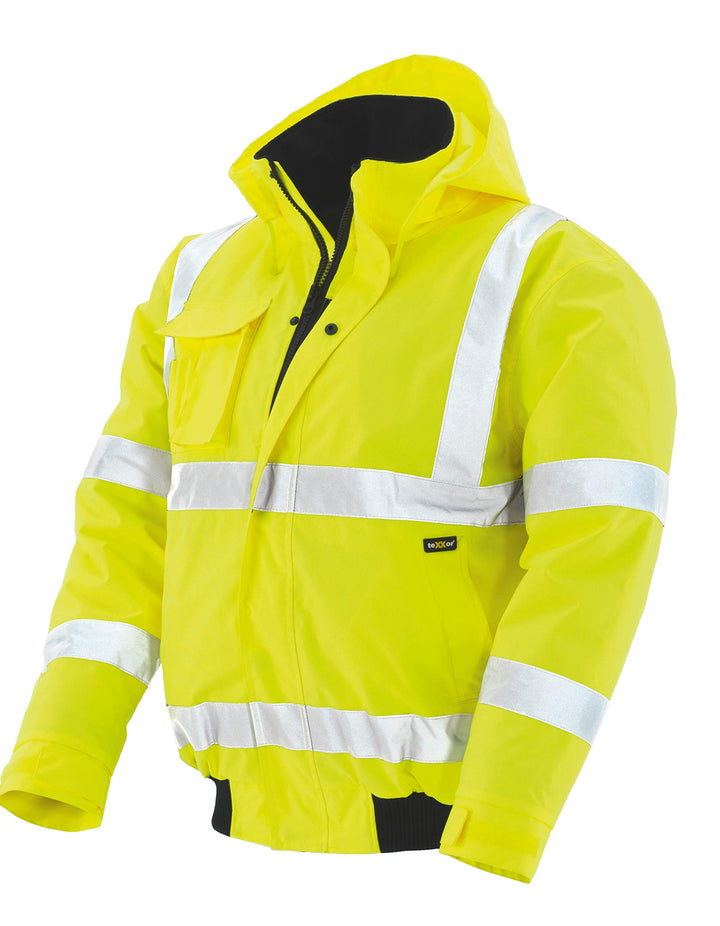texxor Unisex Værdiler Warnschutz Pilotenjacke Whistler wasserdichte winddichte Arbeitsjacke gelb 3X