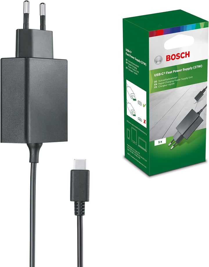 Bosch Home and Garden USB-C Schnellladegerät (27 W, im Karton)