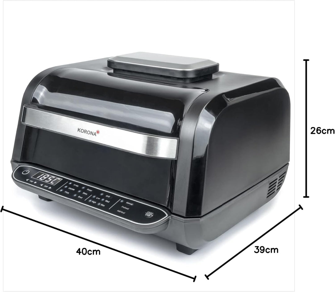 Korona 46160 8in1-Multifunktionsgrill| | Elektrogrill, Heissluftfritteuse, Backofen, Pizzaofen, Dörr