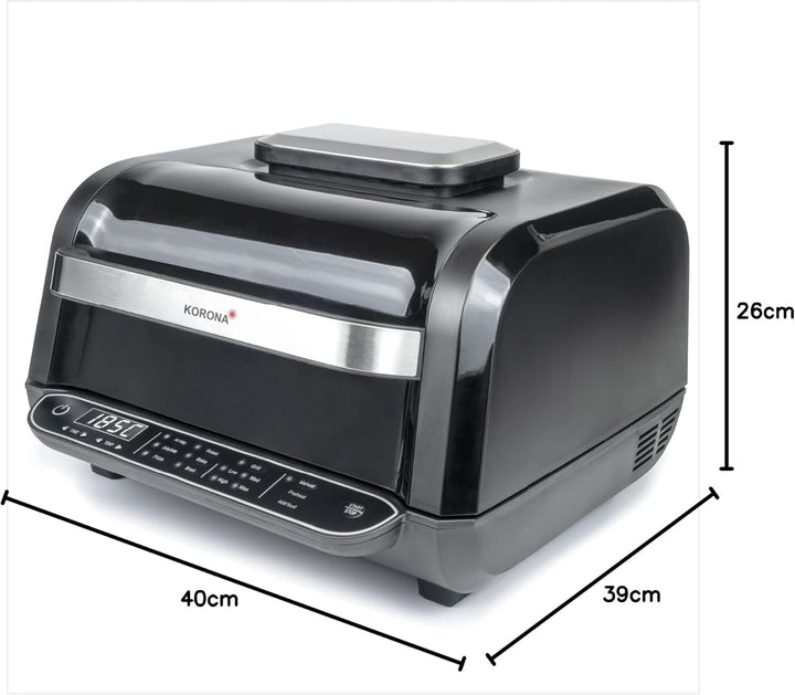 Korona 46160 8in1-Multifunktionsgrill| | Elektrogrill, Heissluftfritteuse, Backofen, Pizzaofen, Dörr
