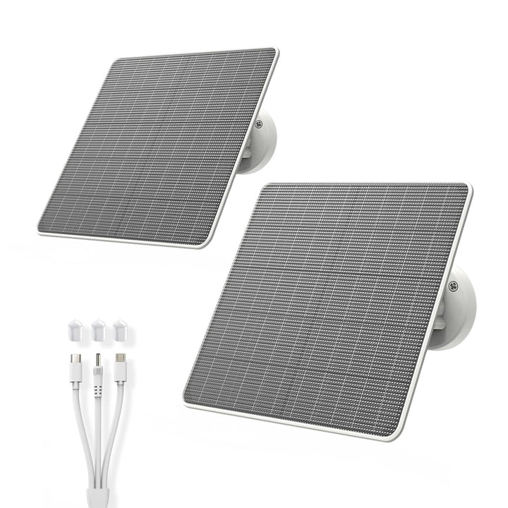 2Pcs Solarpanel für Akku Überwachungskamera Aussen，6W Kamerafür für Ring Kamera mit batteriebetriebe