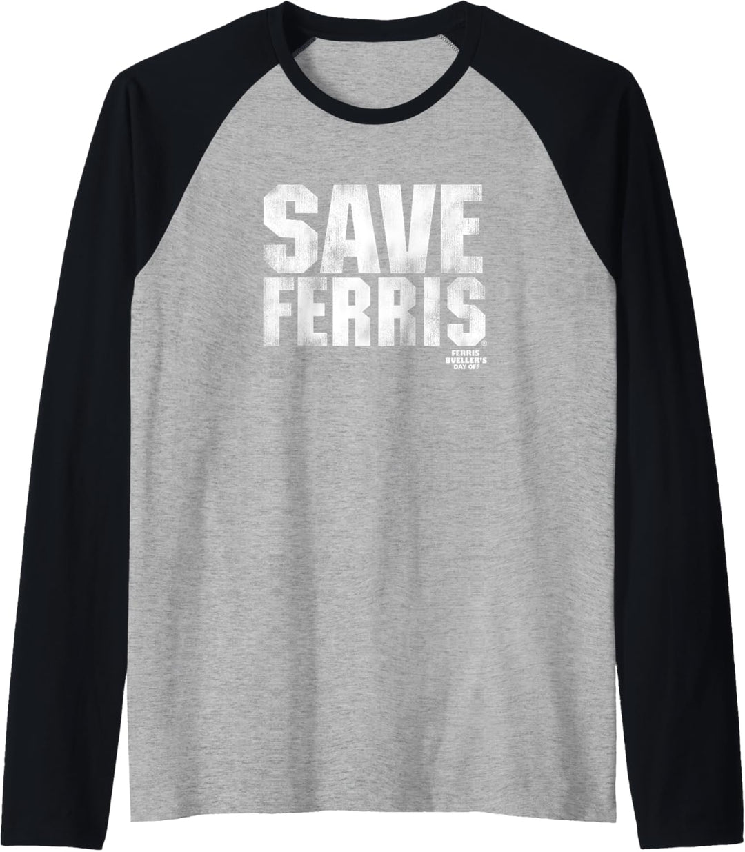 Ferris Bueller's Day Off Save Ferris Bold Black Type C1 Raglan