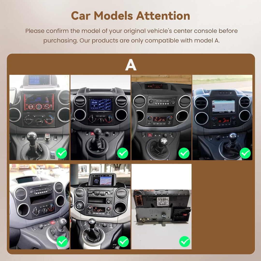 Hikity Android 15 4+64GB Autoradio für Citroen Berlingo 2015-2018/Peugeot Partner 2008-2019 mit 9''