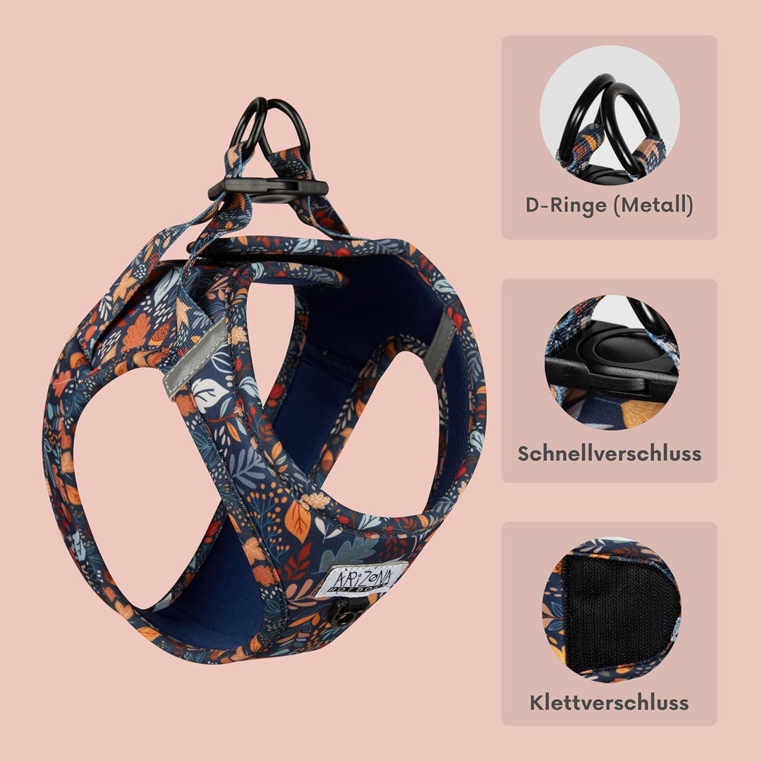 Hundegeschirr Step-In Neopren | Arizona Hotdogs Geschirr Fall in Love | XS Fall in Love XS, Fall in