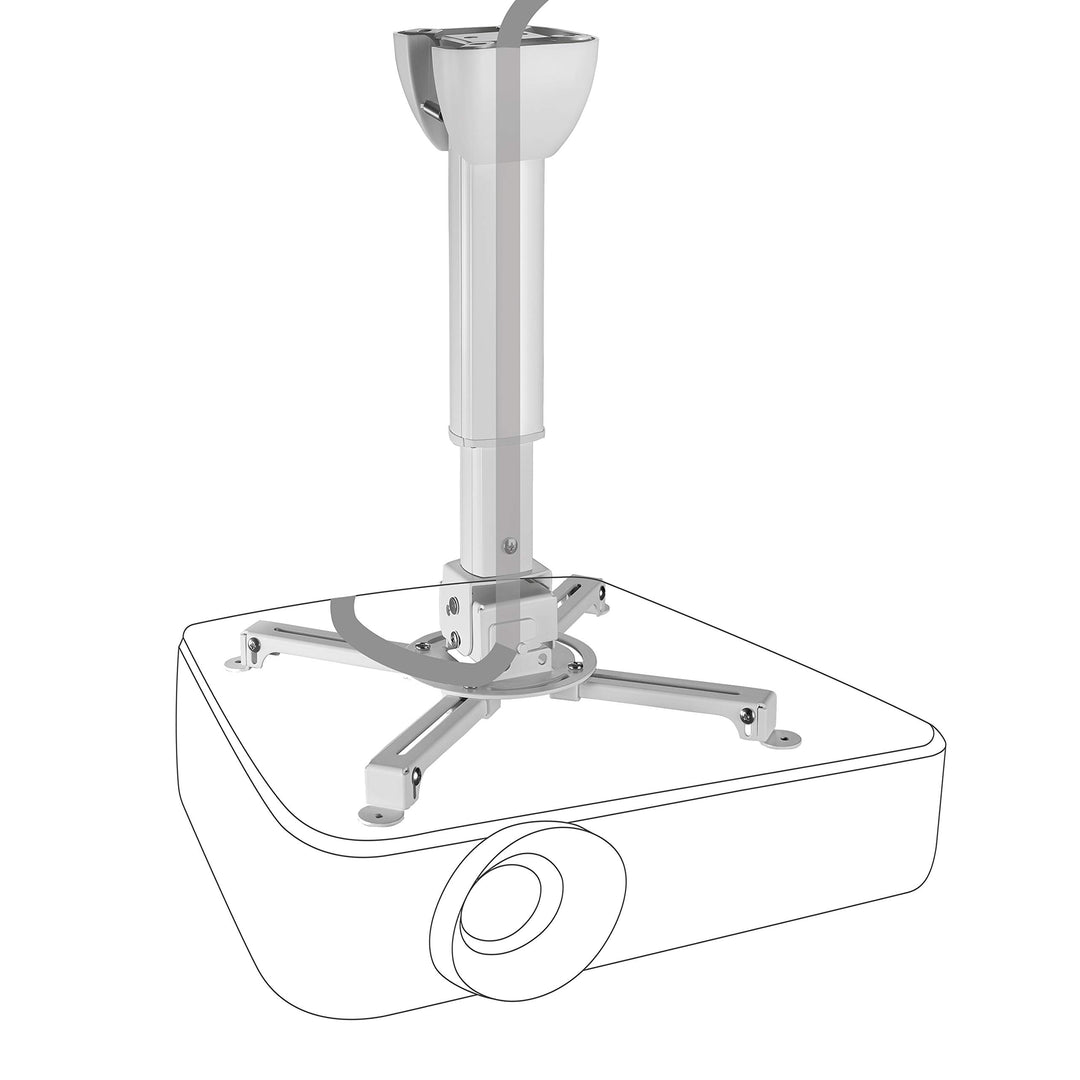 celexon neigbare Beamer-Deckenhalterung weiss Multicel 1000Pro - 10cm Deckenabstand - bis 15kg 10 cm