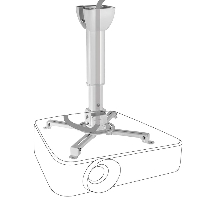 celexon neigbare Beamer-Deckenhalterung weiss Multicel 1000Pro - 10cm Deckenabstand - bis 15kg 10 cm