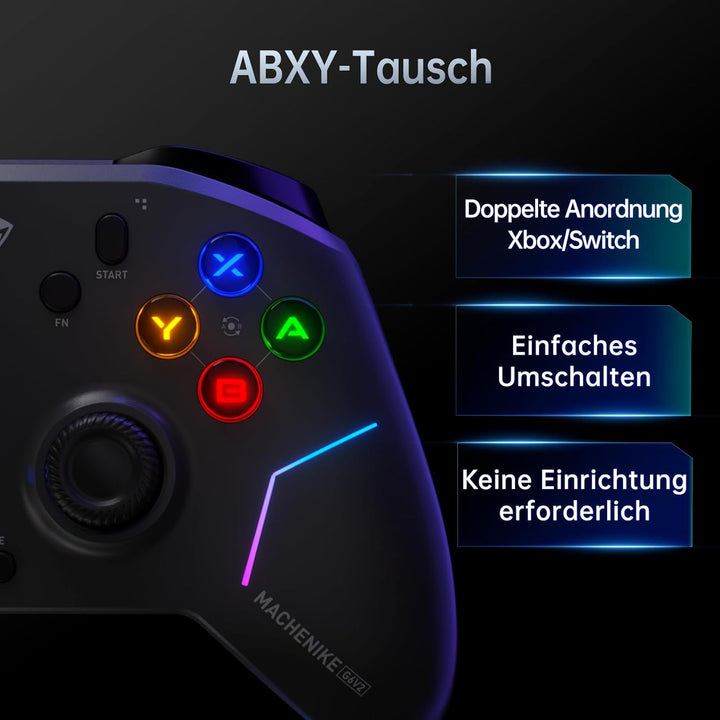 Machenike G6V2 Controller PC, Gamepad PC, 2 HD-Schwingspulenmotoren, einstellbar GuliKit TMR-Joystic