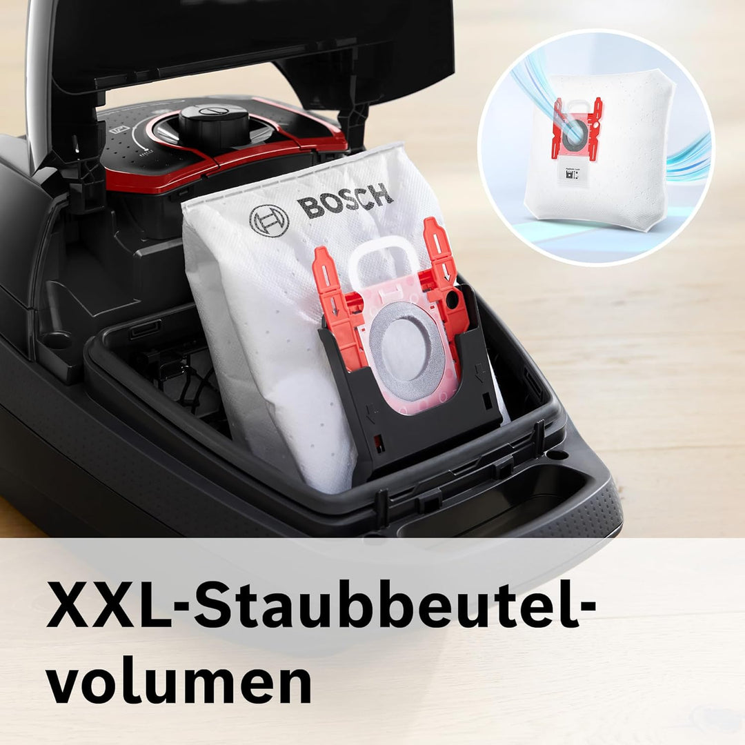 Bosch Staubsauger mit Beutel Serie 8 BGB75X650, für Allergiker, Hygiene-Filter, 10 Jahre Motorgaran