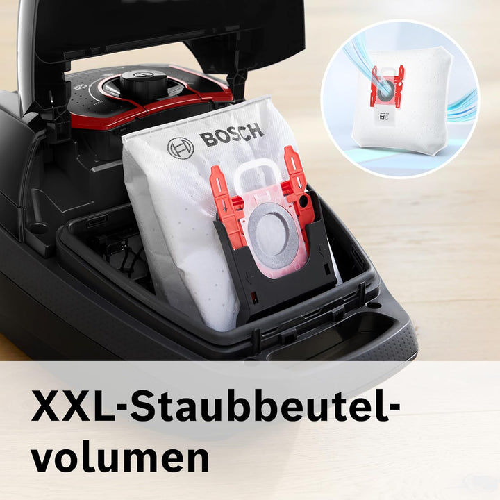 Bosch Staubsauger mit Beutel Serie 8 BGB75X650, für Allergiker, Hygiene-Filter, 10 Jahre Motorgaran