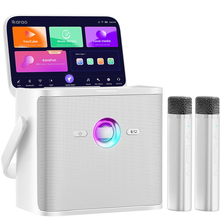 Ikarao Karaoke-Maschine für Erwachsene Kinder, mit Songtext-Display, WiFi-Verbindung zu YouTube &amp; Ka