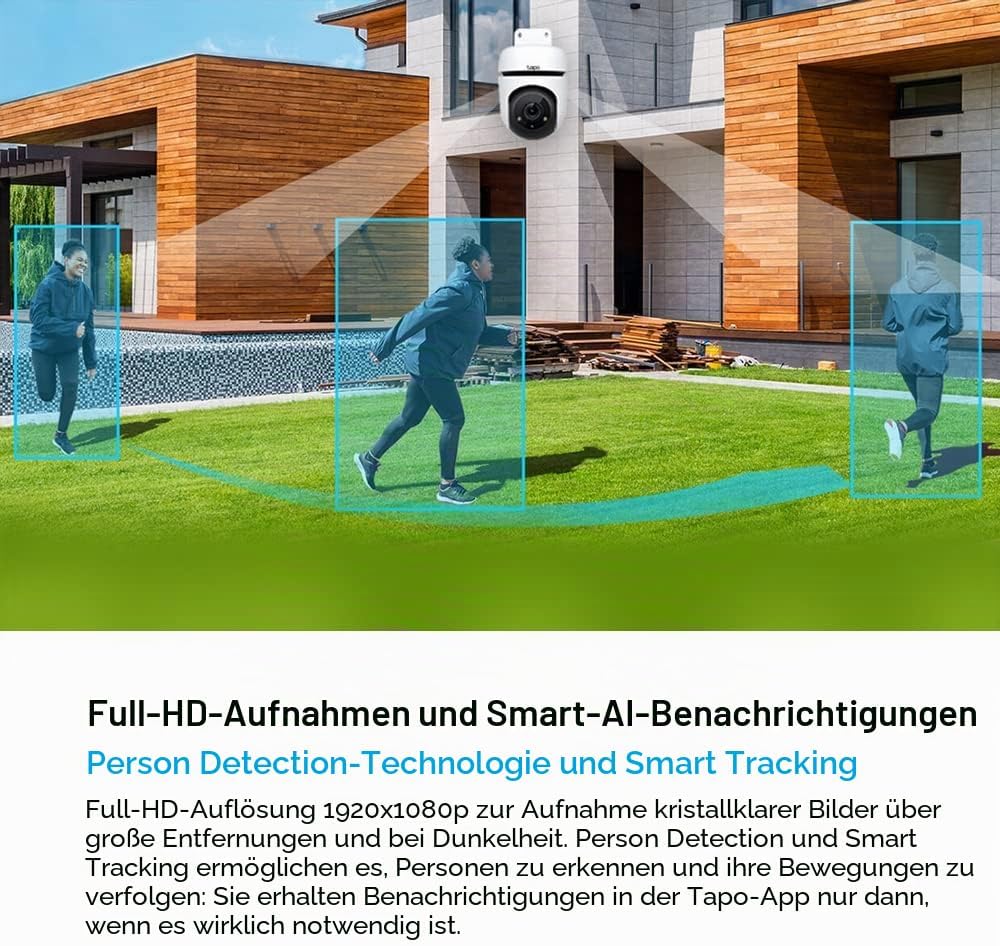 TP-Link Tapo C500 WLAN-Überwachungskamera für den Aussenbereich, 360 Grad Tapo C200 360°-WLAN-Überwa