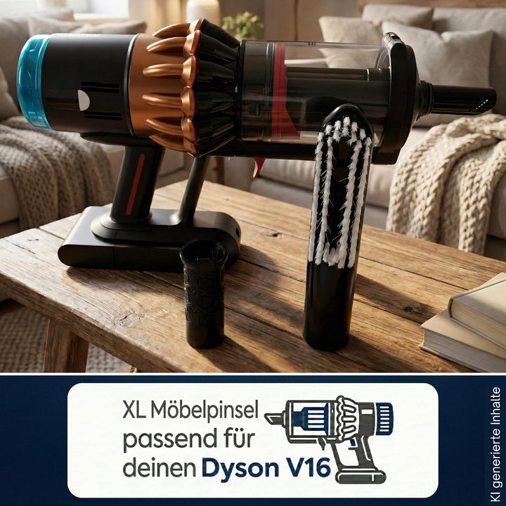 XL Möbelpinsel passend für Dyson V16 Animal Submarine Piston Akku-Staubsauger Aufsatz Düse