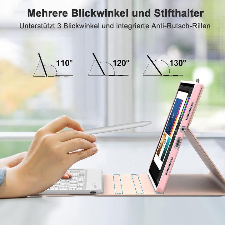 IVEOPPE Hülle mit Tastatur für Xiaomi Redmi Pad 2 Pro 12,1 Zoll 2025, Deutsches QWERTZ Keyboard, Blu