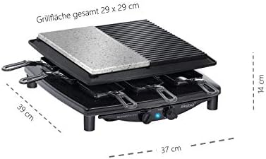 Steba RC 4 Plus Gourmet Raclette, Made in Germany, für 8 Personen, 1450 Watt