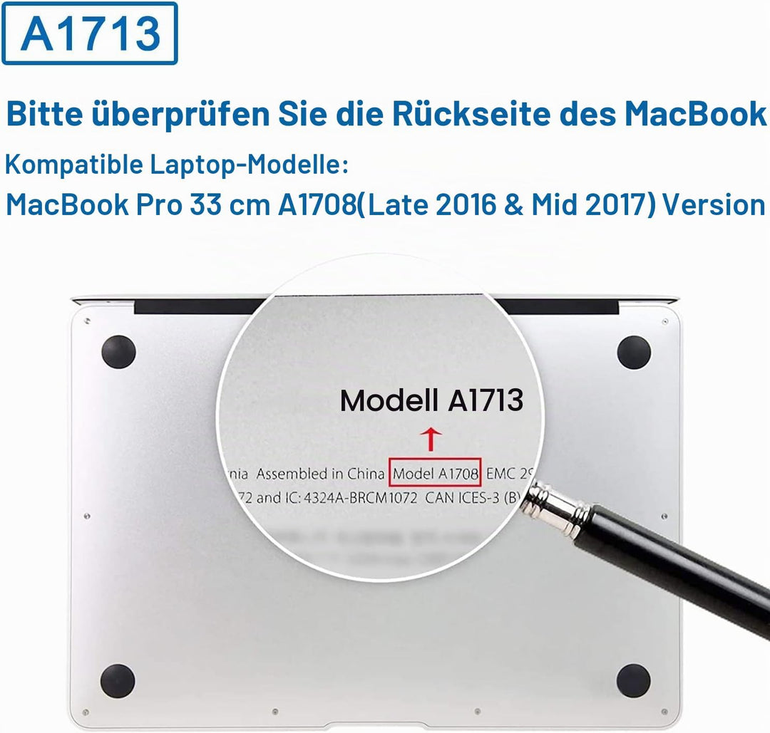 A1713 Akku kompatibel mit Mac Book Pro 13 Zoll A1708 A1713 Ende 2016 Mitte 2017 Version EMC 3164 297
