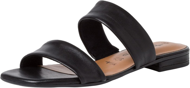 Tamaris Damen Slipper, Frauen Slip On,TOUCHit-Fussbett 39 EU Black Leather, 39 EU Black Leather