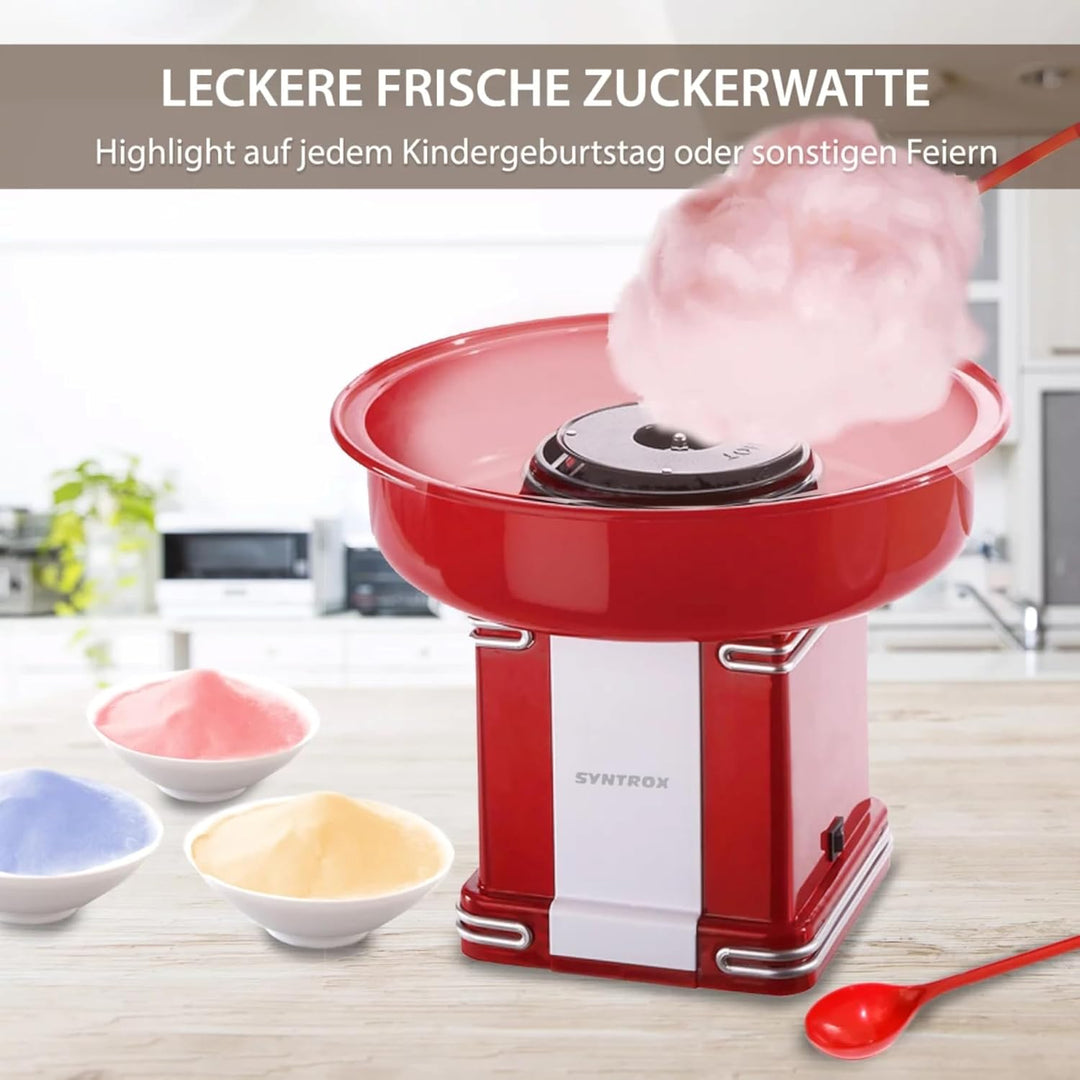 Syntrox Elektrische Zuckerwattemaschine Oregon, Zuckerwattemaker Cotton Candy Maker ZWM-500W Oregon,