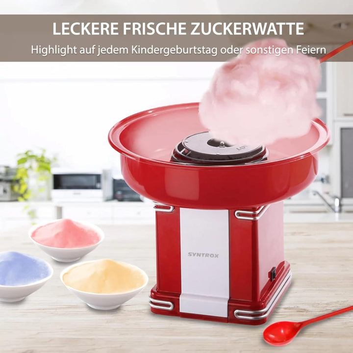 Syntrox Elektrische Zuckerwattemaschine Oregon, Zuckerwattemaker Cotton Candy Maker ZWM-500W Oregon,