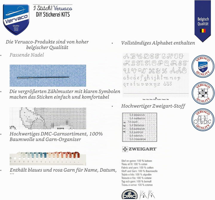 Vervaco Zählmuster Bei der Feuerwehr Zählmusterpackung-Stickpackung im gezählten Kreuzstich, Baumwol