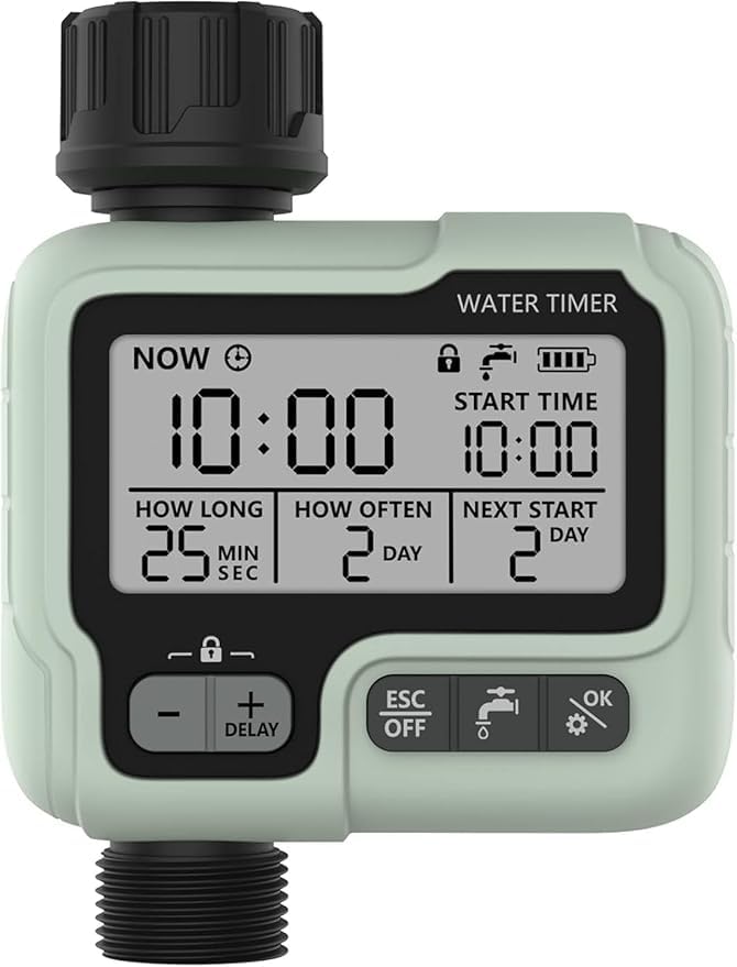 Kazeila Bewässerungscomputer WLAN Water Timer,Programmierbar Bewässerungsuhr mit Regenverzögerung/Au