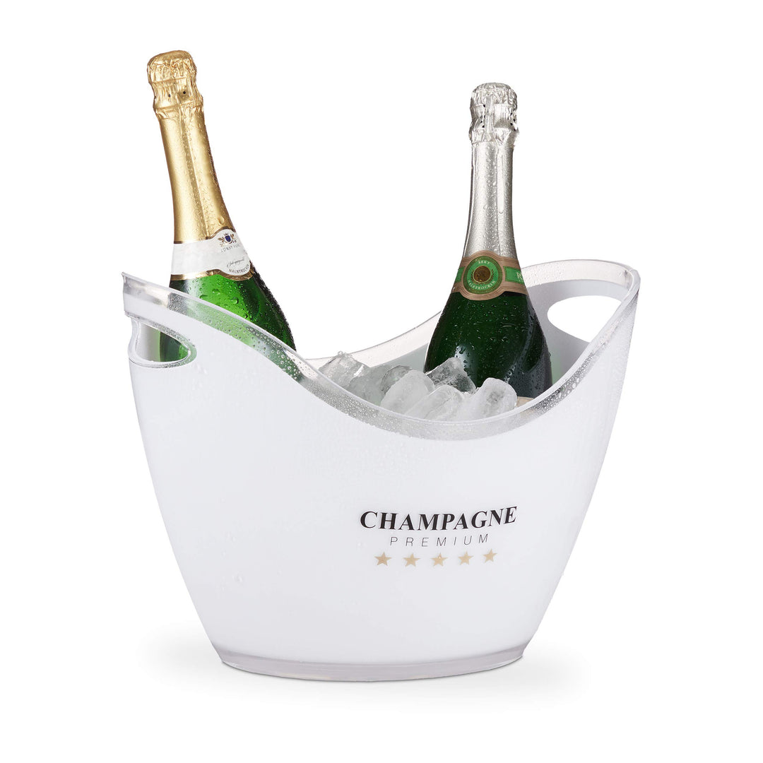 Relaxdays Sektkühler, Champagne Premium, 6l Volumen, Getränke kühlen, Champagnerkühler HxBxT: 25,5 x