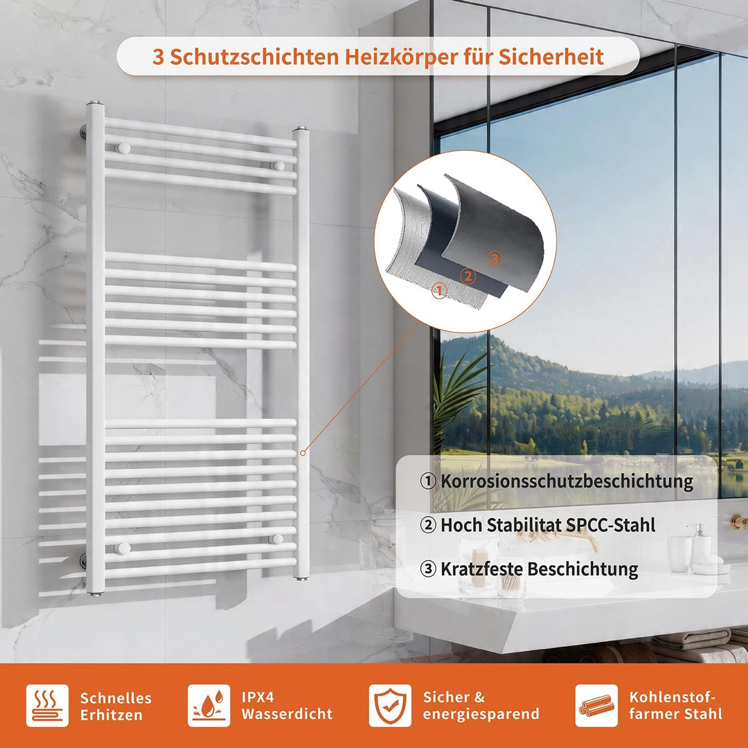 Heizkörper, Badheizkörper, Handtuchwärmer &amp; Heizung fürs Badezimmer, Handtuchhalter, stylischer Hand