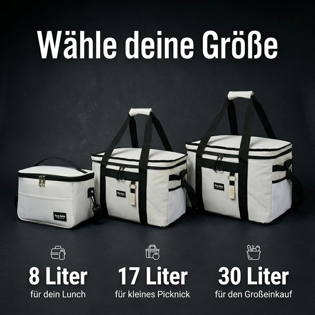 Kühltasche faltbar zum Einkaufen & Picknick - Kühltasche gross Auto als Thermotasche & Picknicktasch