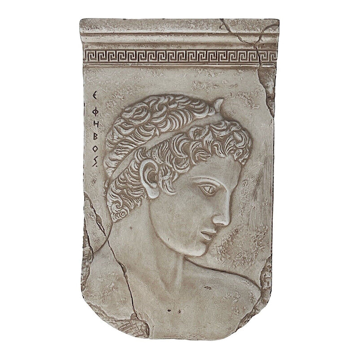 The Ephebe of Marathon Boy Bas Relief Wandtafel Skulptur