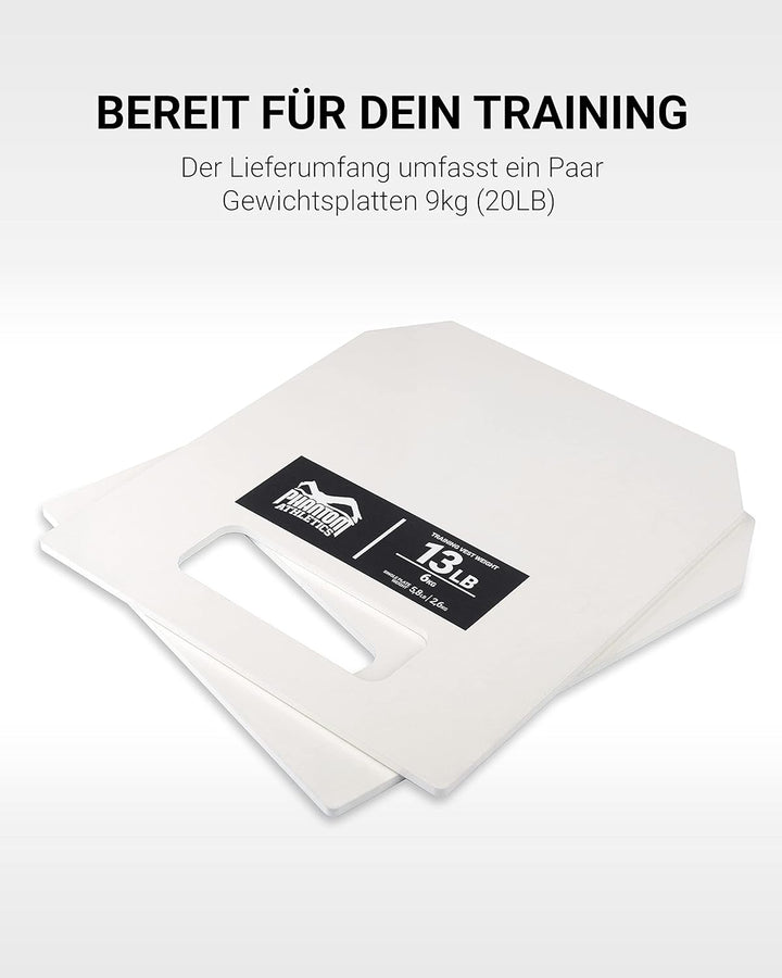 Phantom Athletics Gewichtsweste, Verschiedene Gewichte - Leicht Verstellbar 6kg (13LB) Gewichtsplatt
