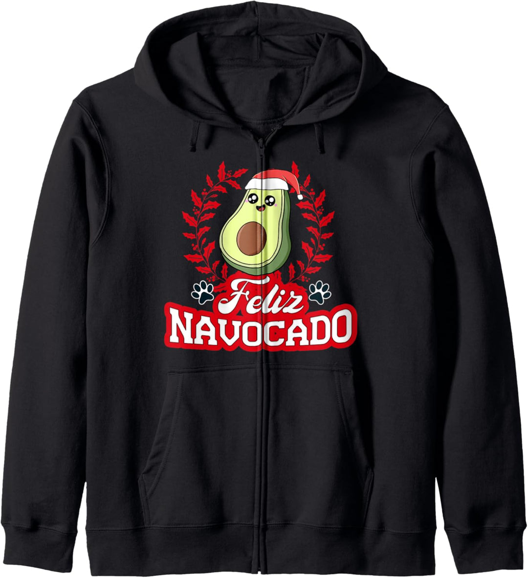 FELIZ NAVOCADO Navidad Avocado Weihnachtsmütze Weihnachten Kapuzenjacke