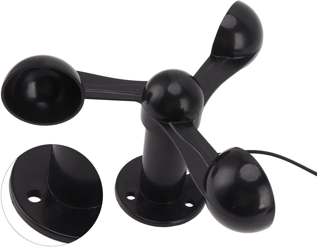 Qcwwy 3-Tassen-Windsensor-ABS-Windgeschwindigkeitsdetektor mit 8 M Wasserdichtem Kabel, Störungsfrei