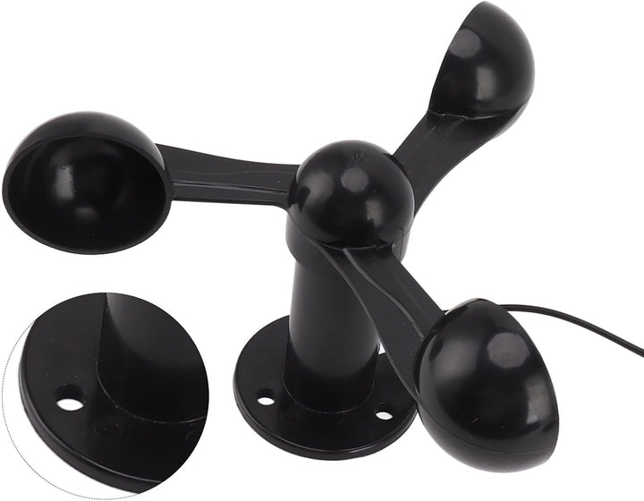 Qcwwy 3-Tassen-Windsensor-ABS-Windgeschwindigkeitsdetektor mit 8 M Wasserdichtem Kabel, Störungsfrei