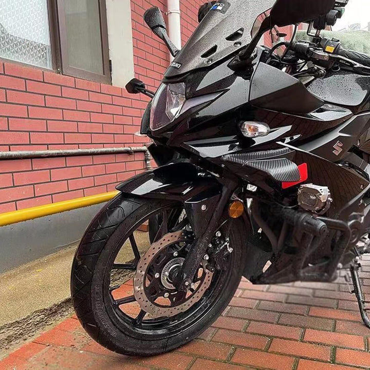 Motorcycle Front Aerodynamic Winglets Carbon Fibre Windscreen Trim Motorcycle Spoiler Plastic Fairin