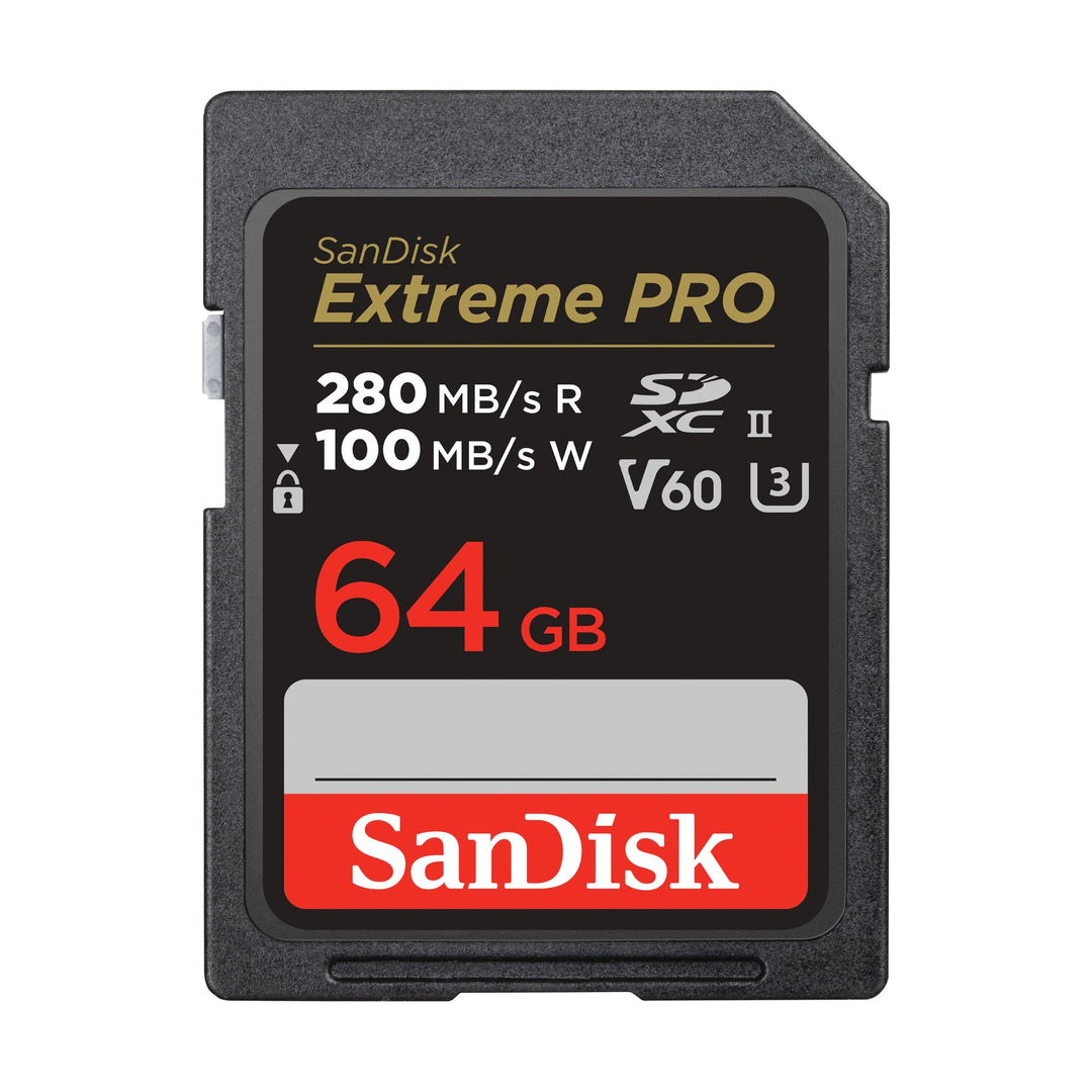 SanDisk Extreme PRO SDXC UHS-II Speicherkarte V60 64 GB (280 MB/s, 6K, 4K UHD, U3, C10, Rescue PRO D