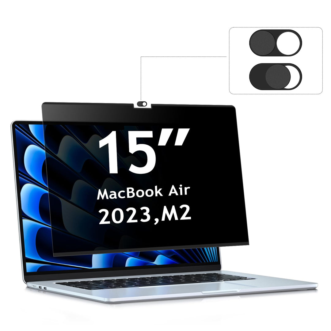 ZOEGAA Sichtschutz Macbook Air 15 Zoll,Anti Blaulicht Blickschutzfolie MacBook air 15 und Abnehmbare