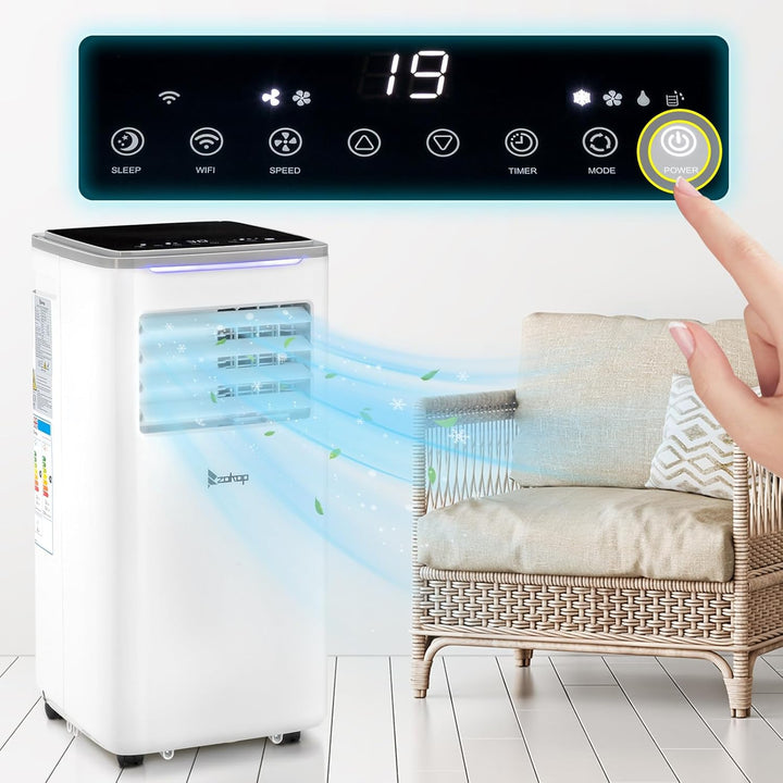 LEADZM Mobile Klimagerät klimaanlage,10000 BTU 1120W, Raumgrösse bis 32 m²,Air Conditioner mit Abluf