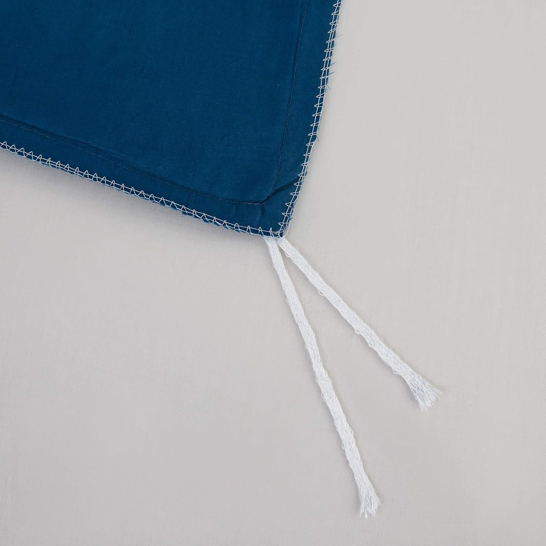 AYSW Baumwolle Bettwäsche 200x220 cm Denimblau 3er Set 1 Bettbezug mit 2 Kopfkissenbezug 80x80 cm
