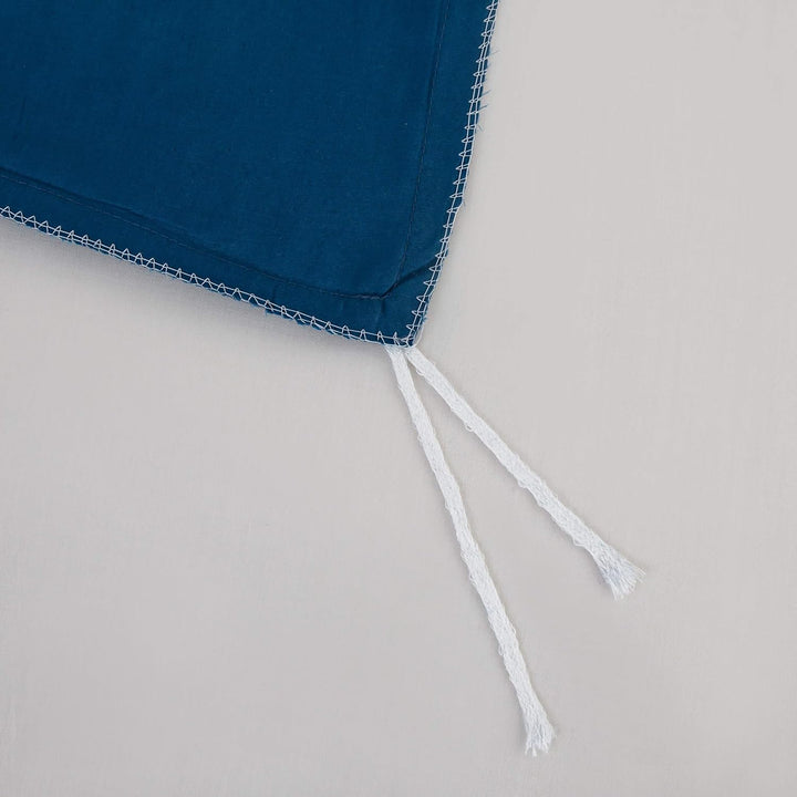 AYSW Baumwolle Bettwäsche 200x220 cm Denimblau 3er Set 1 Bettbezug mit 2 Kopfkissenbezug 80x80 cm