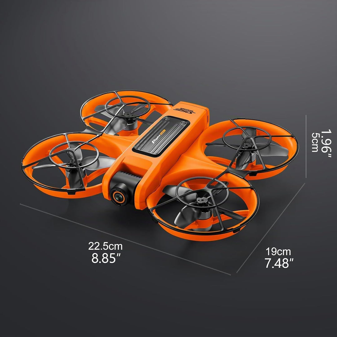 Drohne mit 4,9-Zoll-Bildschirm-Fernbedienung, HD-Dual-Kamera, bürstenlosem Motor, 360° Flips, optisc