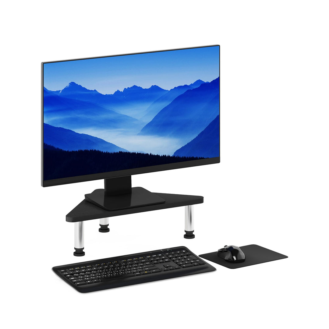 Furinno Turn-n-Tube Eckmonitor Riser Ständer, Americano, Edelstahlrohre, 49.8 (Breite) x 11.7 (Höhe)