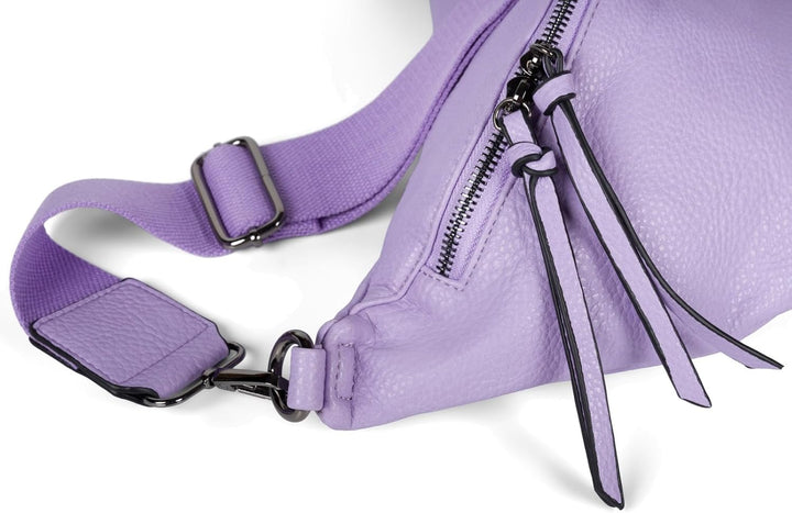 styleBREAKER Damen Halbmond Crossbody Schultertasche, abnehmbarer verstellbarer Schultergurt, Einfar