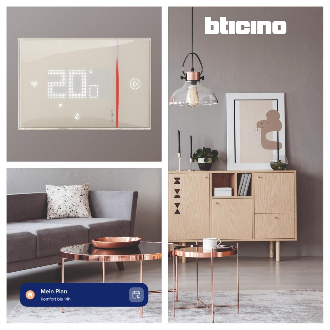 BTicino, Vernetztes Thermostat, WLAN-Schnittstelle, Booster-Funktion, programmierbare Temperatursteu