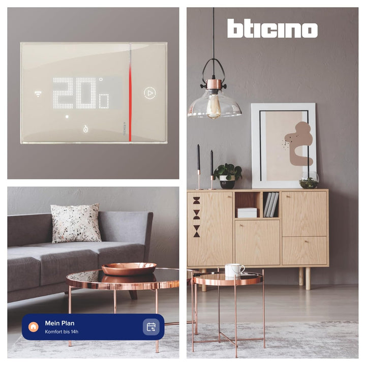 BTicino, Vernetztes Thermostat, WLAN-Schnittstelle, Booster-Funktion, programmierbare Temperatursteu