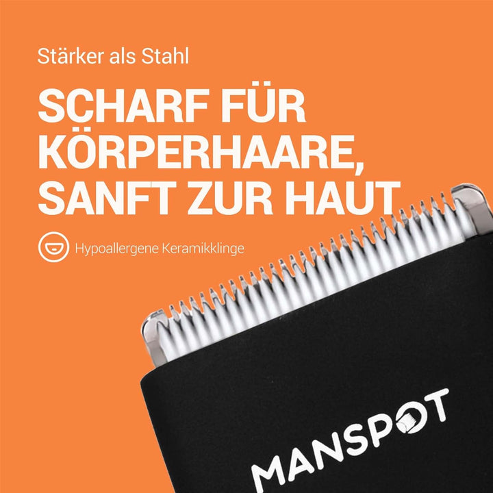 MANSPOT Intimrasierer Mann, Manscaped Körperrasierer Herren Wasserdicht, Rasierer Herren Intimbereic