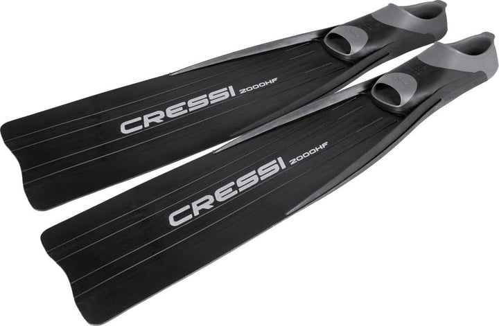 Cressi Gara - Lange Flossen für Apnoe / Freitauchen - High Performance 2000 HF Nero 46/47, 2000 HF N